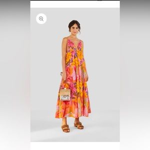 Mixed Pink Prints Maxi Dress